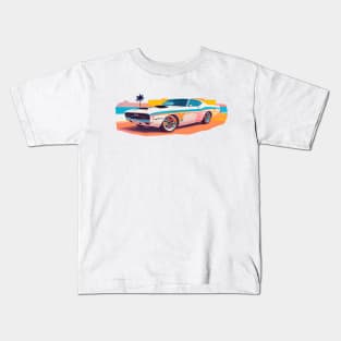 Miami Muscle: Beachside Power and Ocean Vibes Kids T-Shirt